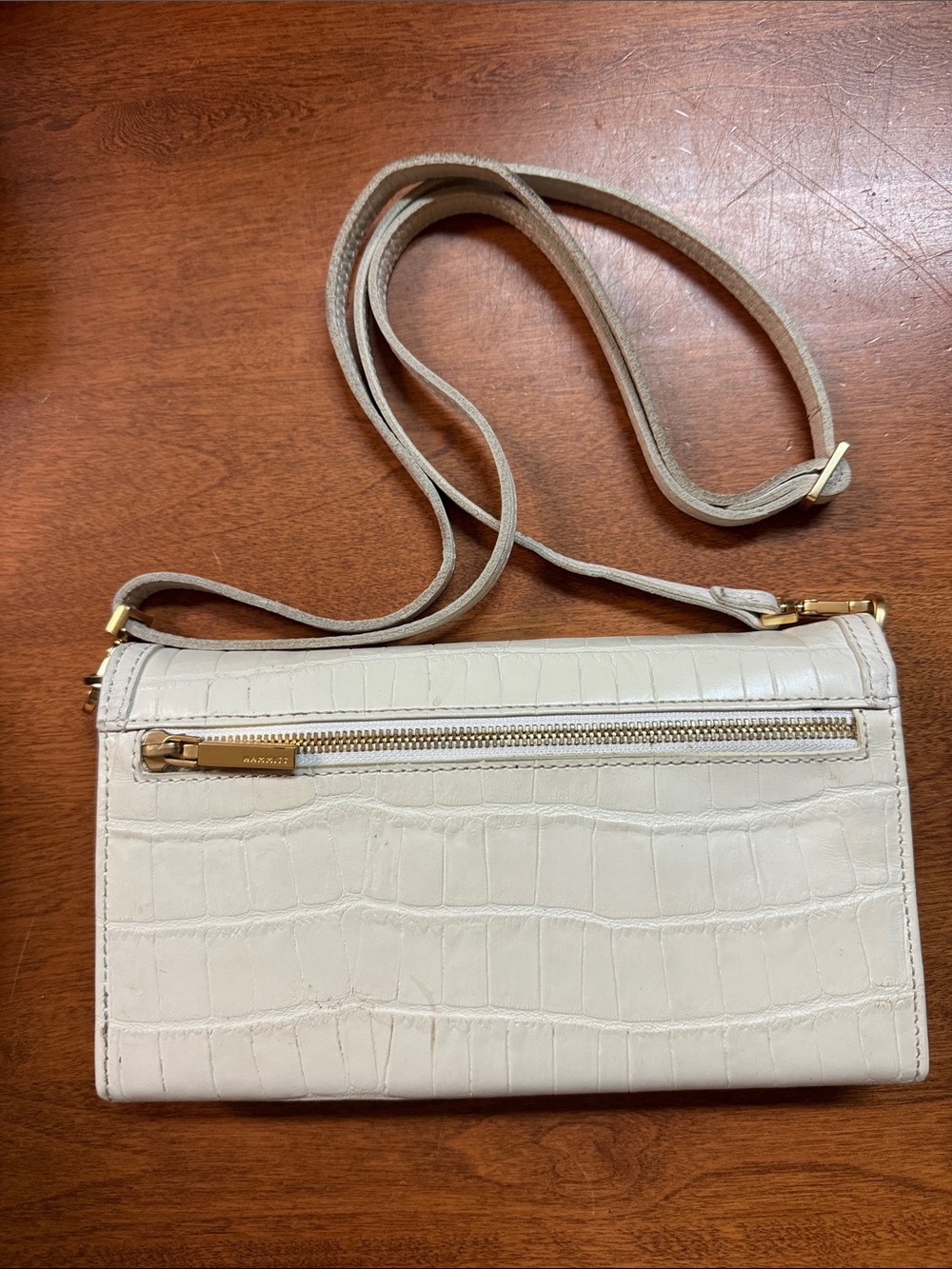 Hammitt AJ crossbody clutch in Calla Lily Croco - Picture 5 of 8